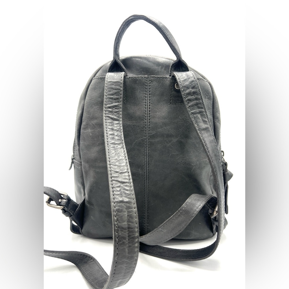Frye Melissa Medium Leather Backpack Slate Gray - image 5